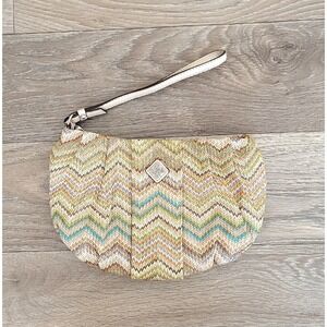 Women's Wristlet Vera Wang Chevron Bag Travel Case Makeup Bag